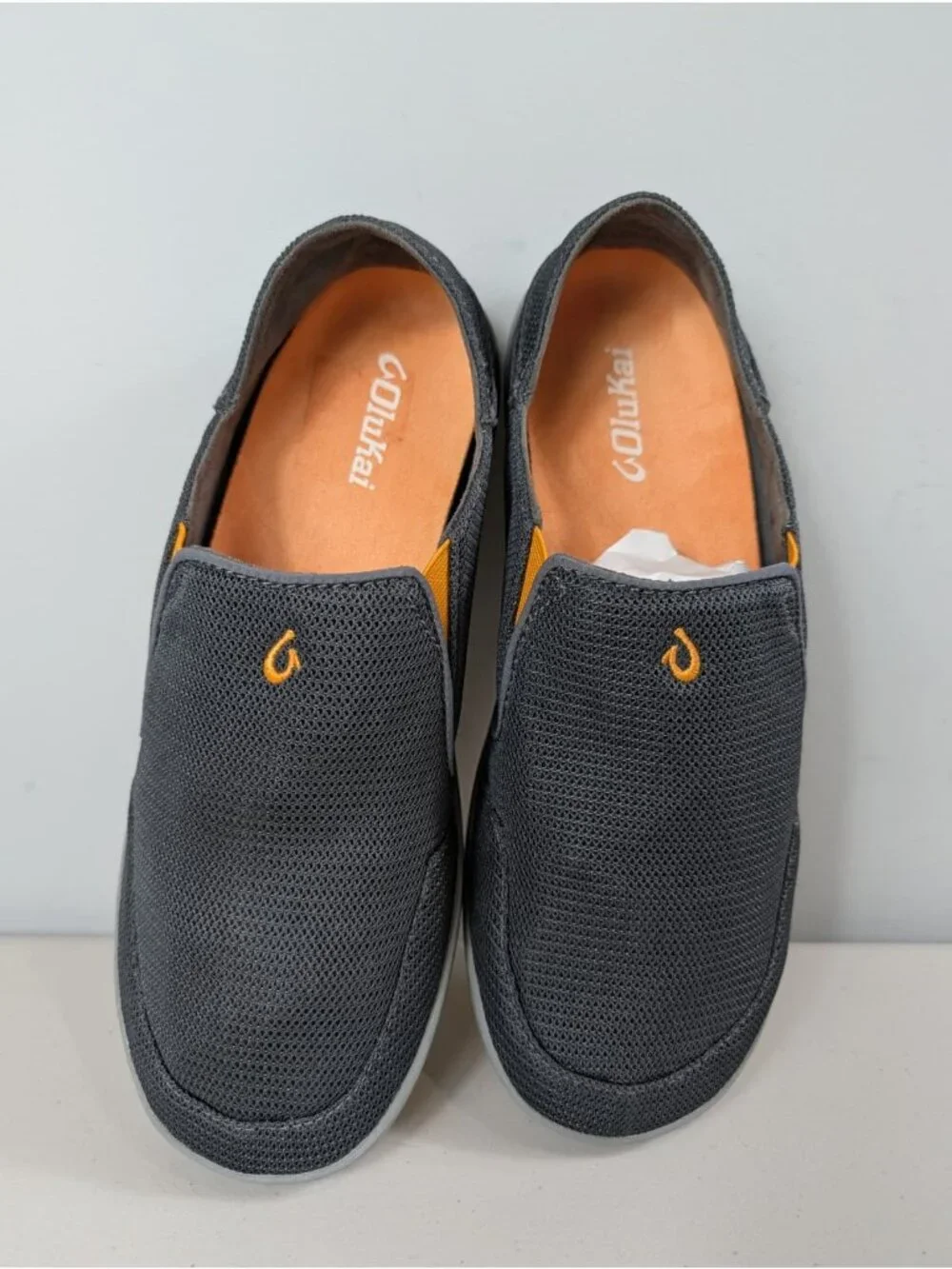 olukai Nohea mesh men's gray slip-on shoes size 9.5